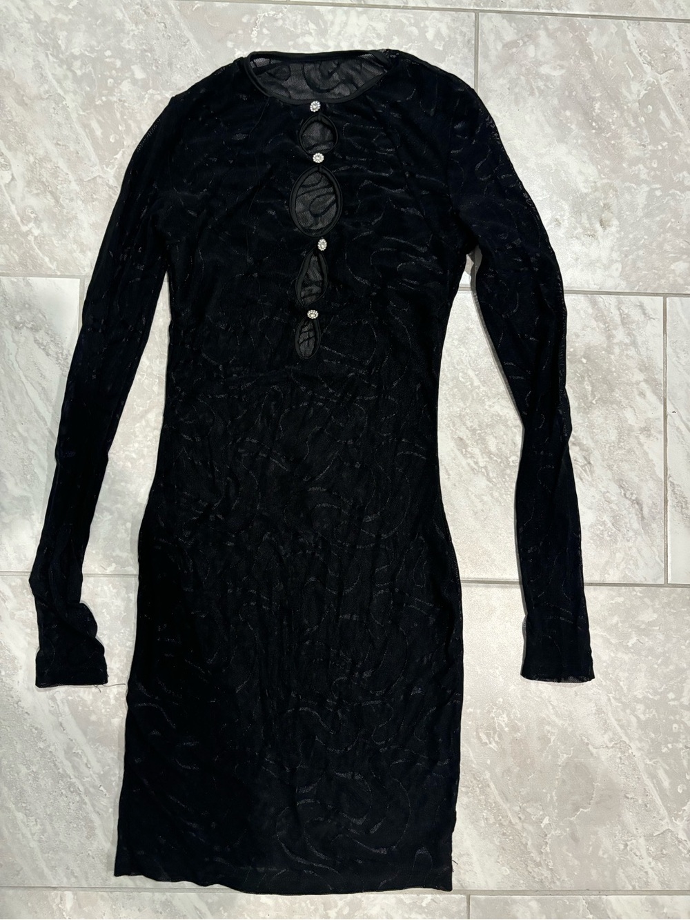 Black see through dress
